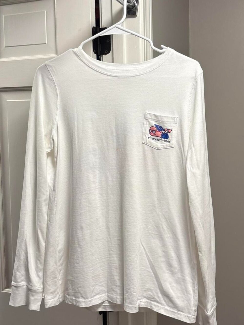 Vineyard Vines White 2020 Grad Graphic Long-Sleeve Tee Preppy Casual Size Small